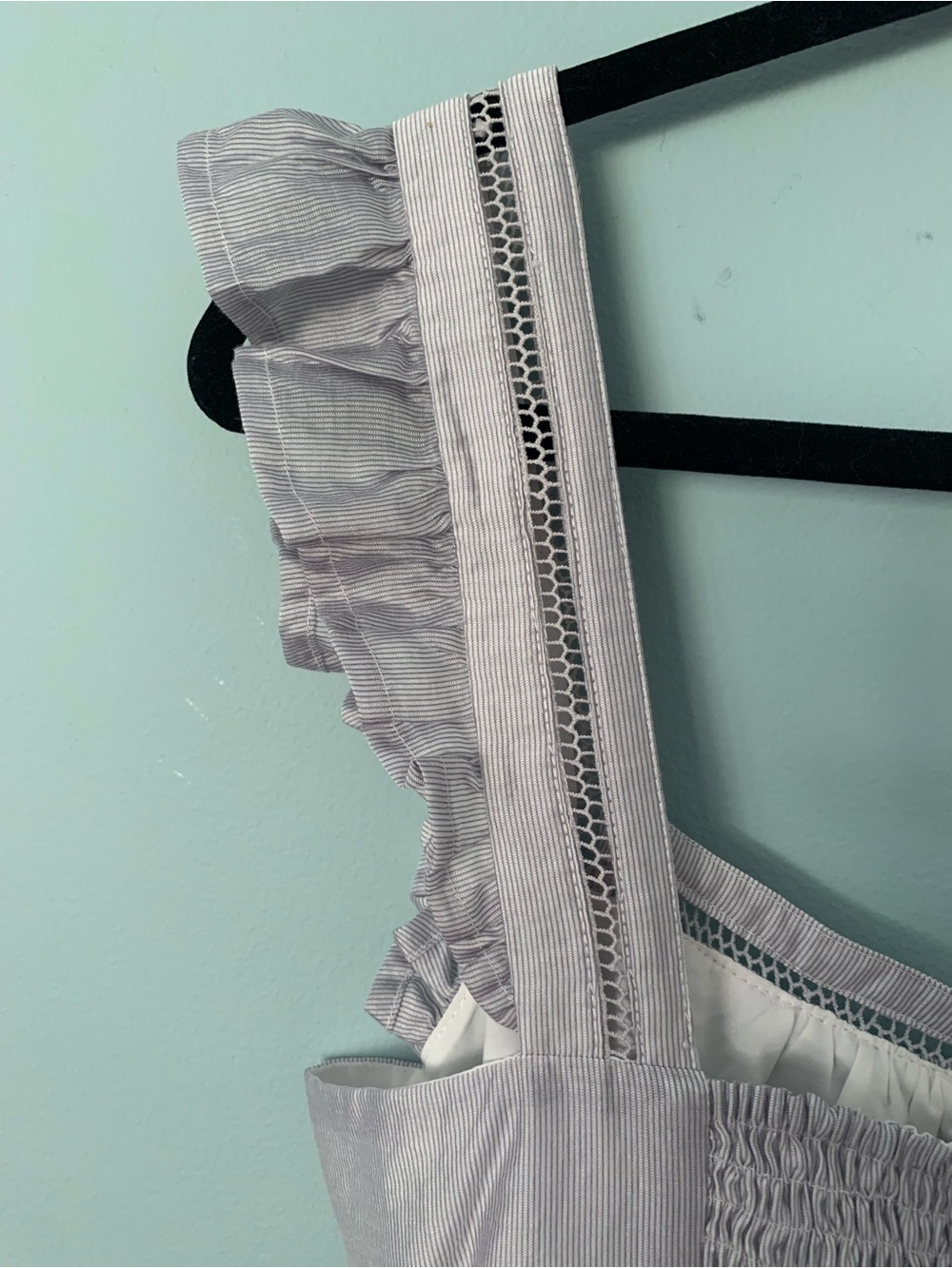 Adelyn Rae Light Gray Ruffle Strap Jumpsuit - Picture 9 of 16